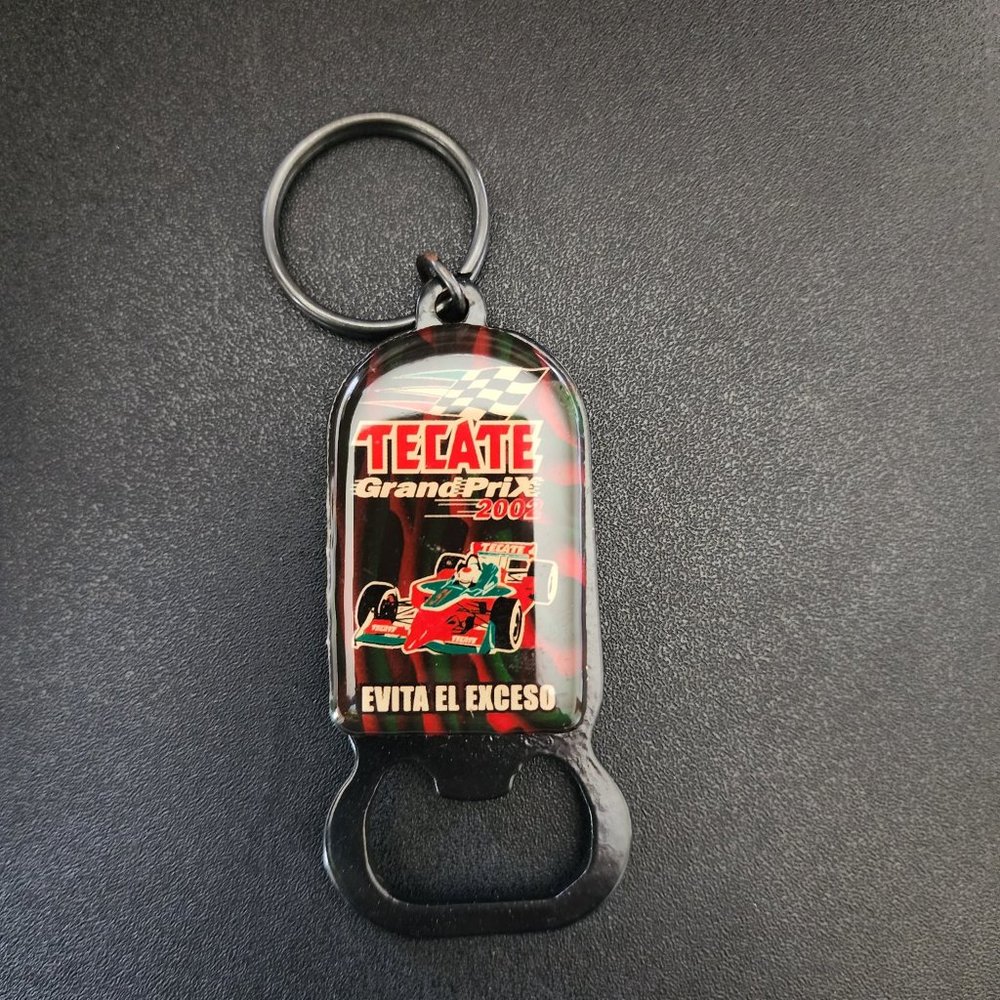 Vintage Tecate Grand Pix  2002 Keychain/Bottle Opener